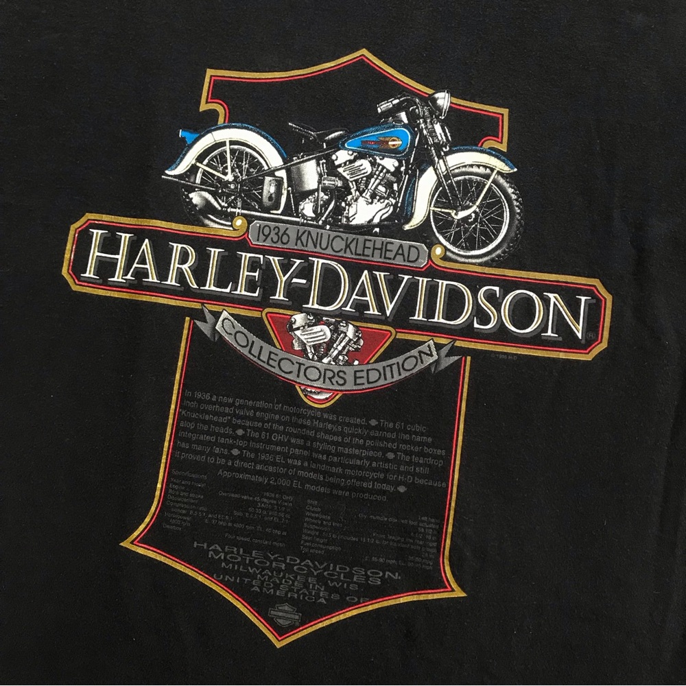 Vintage Single Stitch Harley Davidson Single Stitch Tee Shirt View 2